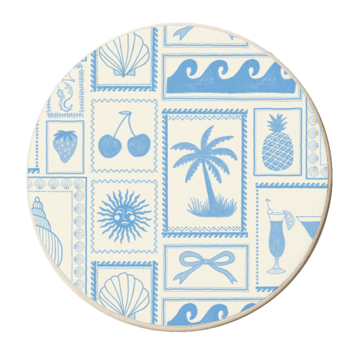 Coastal Blues - personalised beer coaster by The Boy and the Bear