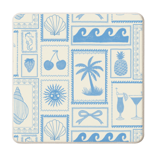 Coastal Blues - personalised beer coaster by The Boy and the Bear