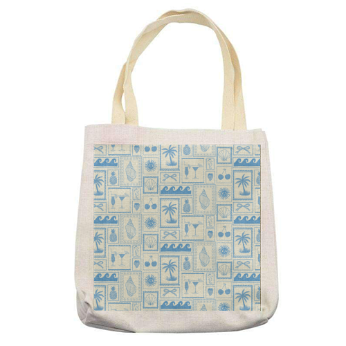 Coastal Blues - printed canvas tote bag by The Boy and the Bear