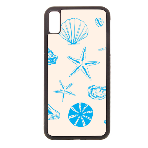 Coastal Shells & Starfish Line Art - stylish phone case by EZbie