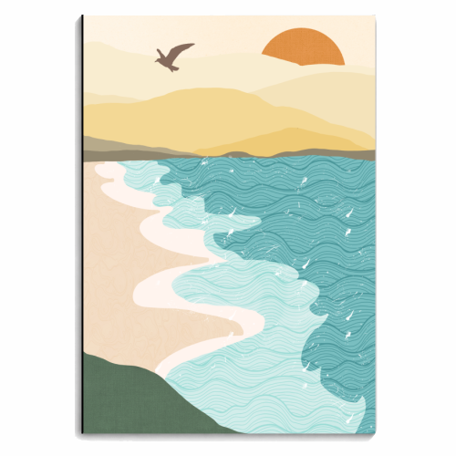 Coastline - personalised A4, A5, A6 notebook by Rock and Rose Creative