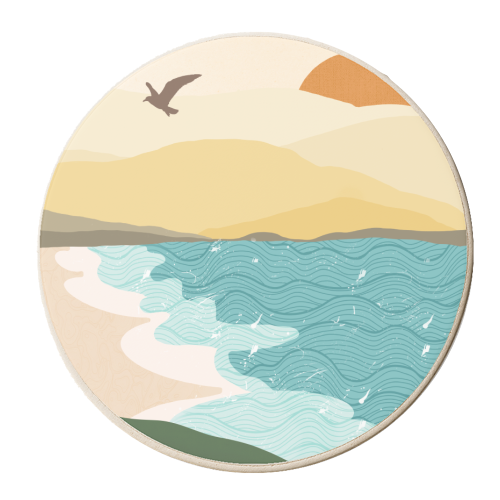 Coastline - personalised beer coaster by Rock and Rose Creative