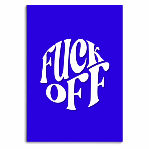 Cobalt fuck off circle - personalised A4, A5, A6 notebook by The Girl Next Draw