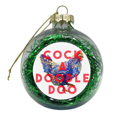 Cock A Doodle Doo - xmas bauble by The 13 Prints