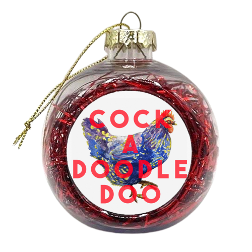 Cock A Doodle Doo - xmas bauble by The 13 Prints