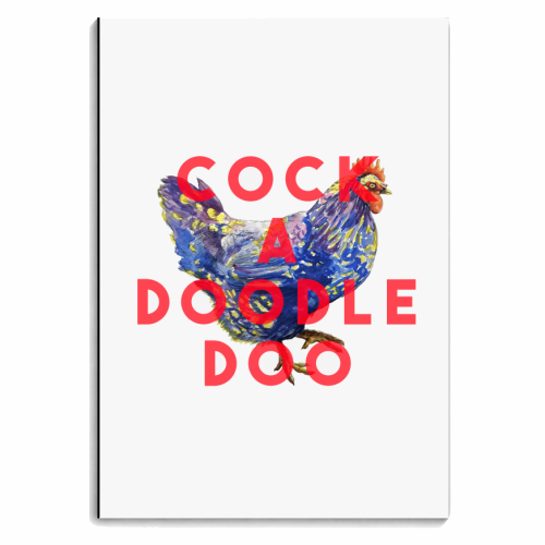 Cock A Doodle Doo - personalised A4, A5, A6 notebook by The 13 Prints