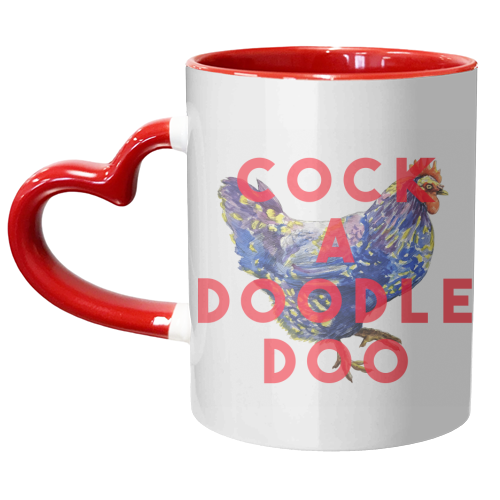 Cock A Doodle Doo - unique mug by The 13 Prints