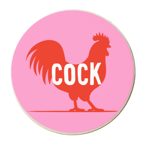 Cock-erel - personalised beer coaster by Adam Regester