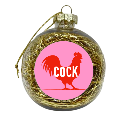 Cock-erel - xmas bauble by Adam Regester