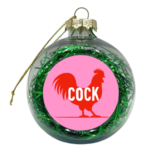 Cock-erel - xmas bauble by Adam Regester