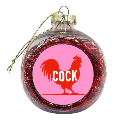 Cock-erel - xmas bauble by Adam Regester