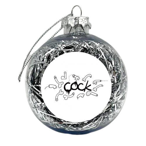 Cock Graffiti - xmas bauble by Adam Regester