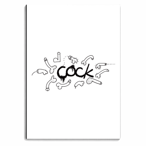Cock Graffiti - personalised A4, A5, A6 notebook by Adam Regester