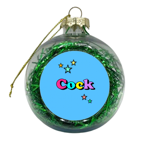 Cock & Stars - xmas bauble by Adam Regester