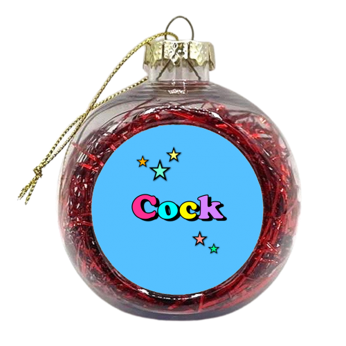 Cock & Stars - xmas bauble by Adam Regester