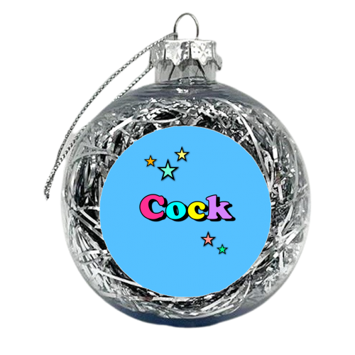Cock & Stars - xmas bauble by Adam Regester