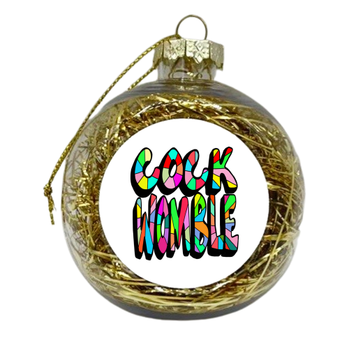 Cock Womble - xmas bauble by PixieDrew