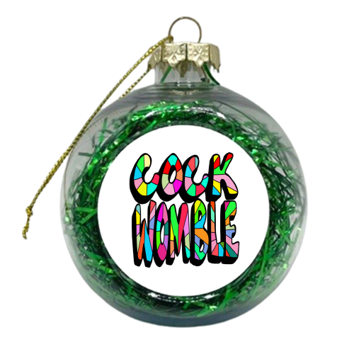 Cock Womble - xmas bauble by PixieDrew