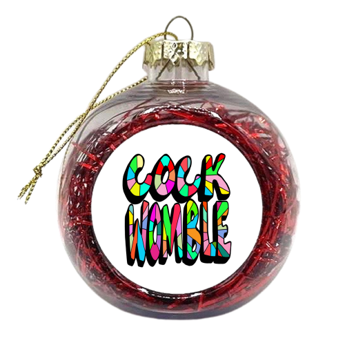 Cock Womble - xmas bauble by PixieDrew