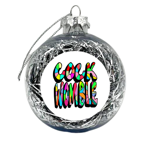 Cock Womble - xmas bauble by PixieDrew