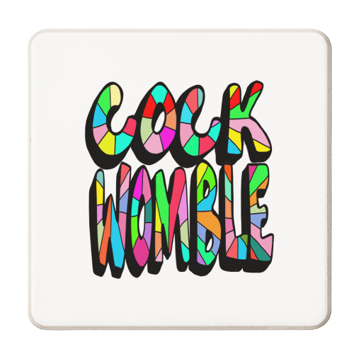 Cock Womble - personalised beer coaster by PixieDrew