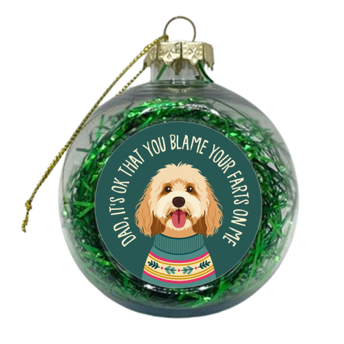 COCKAPOO DAD - xmas bauble by Claire Atwood