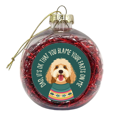 COCKAPOO DAD - xmas bauble by Claire Atwood