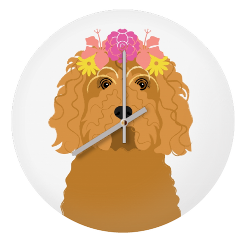 Cockapoo Mother's Day Greeting ceramic dinner plate by Adam Regester