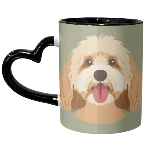Cockapoo - unique mug by Claire Atwood