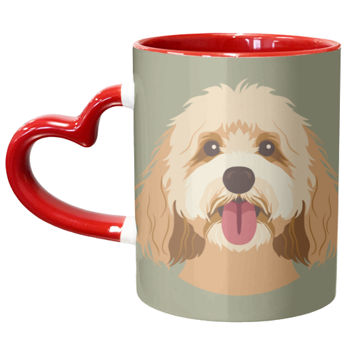 Cockapoo - unique mug by Claire Atwood