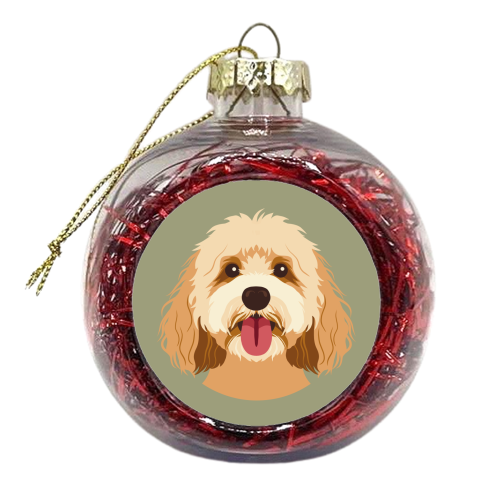 Cockapoo - xmas bauble by Claire Atwood