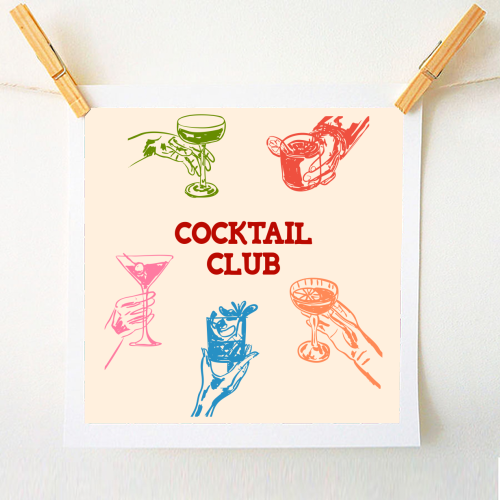 Cocktail Club - A1 - A4 art print by EZbie