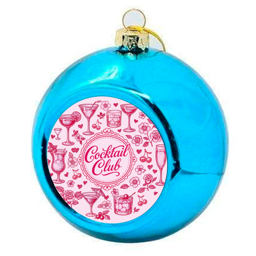 Cocktail Club - colourful christmas bauble by Lilly Rose