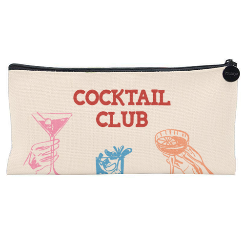 Cocktail Club - flat pencil case by EZbie