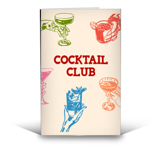 Cocktail Club - funny greeting card by EZbie