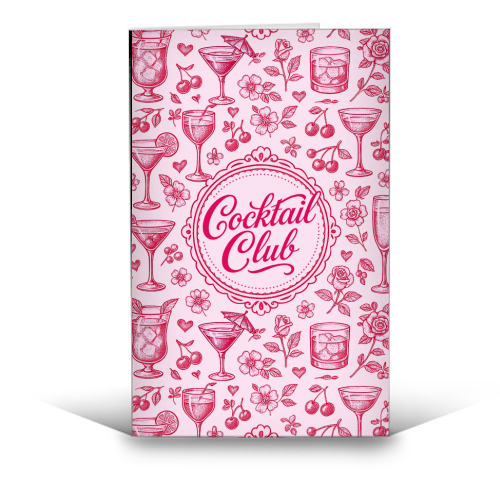 Cocktail Club - funny greeting card by Lilly Rose