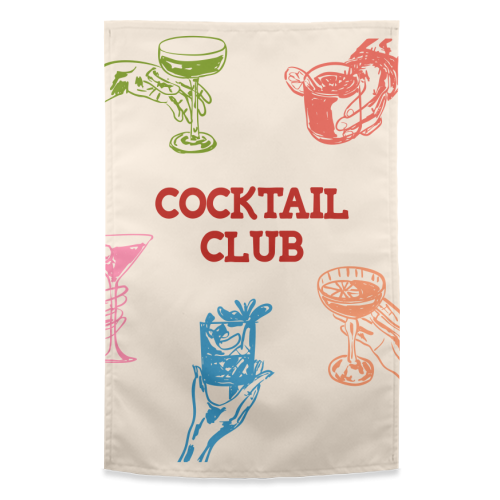 Cocktail Club - funny tea towel by EZbie