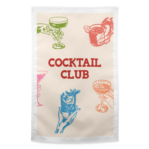 Cocktail Club - funny tea towel by EZbie