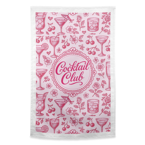 Cocktail Club - funny tea towel by Lilly Rose