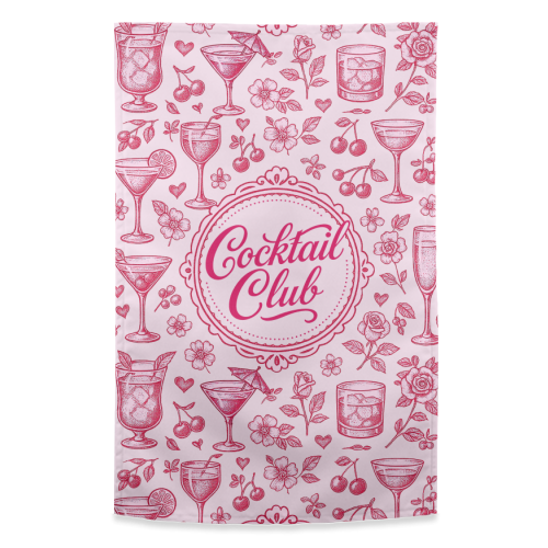 Cocktail Club - funny tea towel by Lilly Rose