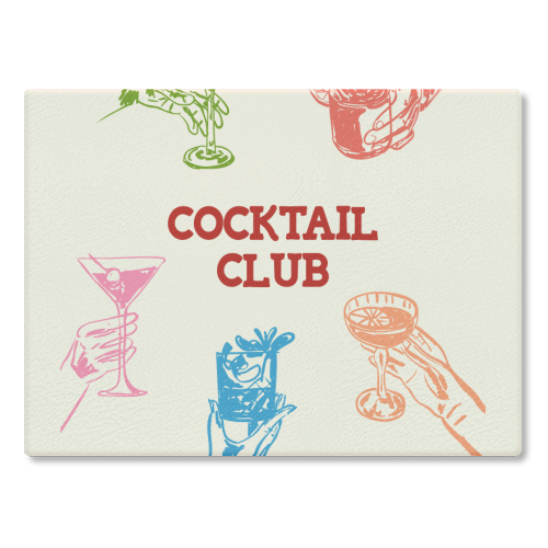 Cocktail Club - glass chopping board by EZbie