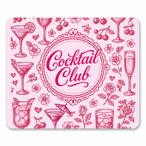Cocktail Club - mouse mat by Lilly Rose
