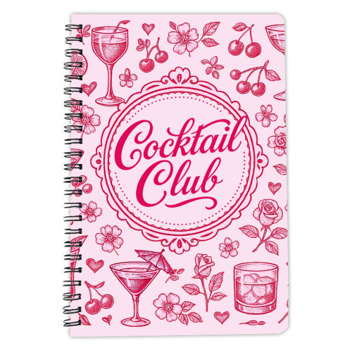 Cocktail Club - personalised A4, A5, A6 notebook by Lilly Rose
