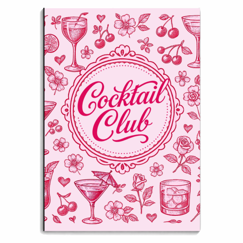Cocktail Club - personalised A4, A5, A6 notebook by Lilly Rose