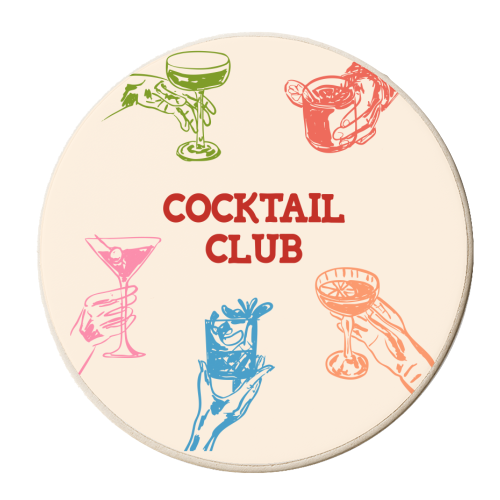 Cocktail Club - personalised beer coaster by EZbie