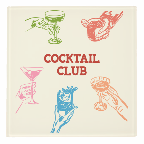 Cocktail Club - personalised beer coaster by EZbie