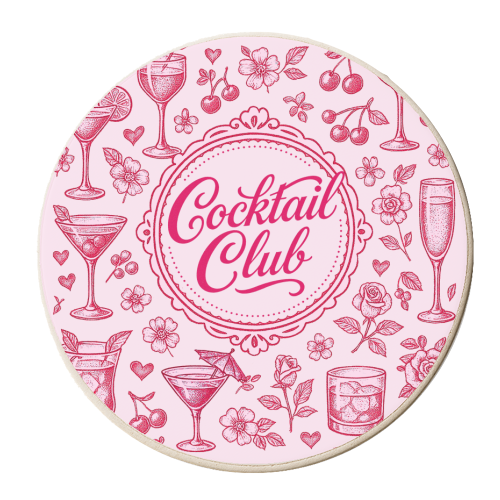 Cocktail Club - personalised beer coaster by Lilly Rose