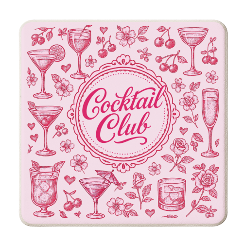 Cocktail Club - personalised beer coaster by Lilly Rose