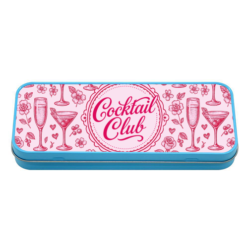 Cocktail Club - tin pencil case by Lilly Rose