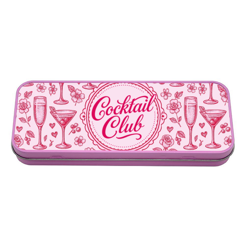 Cocktail Club - tin pencil case by Lilly Rose